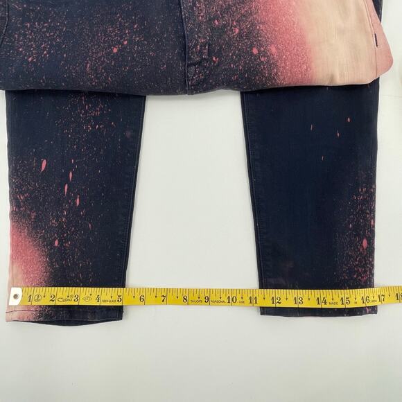 Hudson Women's Nico Super Skinny Midrise Jeans, Sz. 32 Artsy Cosmo Tie Dye Edgy - Picture 12 of 16